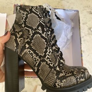 Jeffery Campbell snakeskin boot